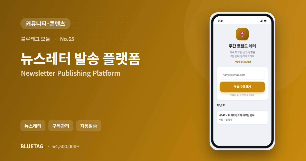 뉴스레터 발송 플랫폼 미리보기
