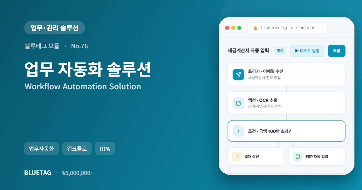 업무 자동화 솔루션 미리보기
